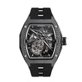 Carbon fiber skeleton watch with bold motorsport design, automatic movement, and sport-luxury style