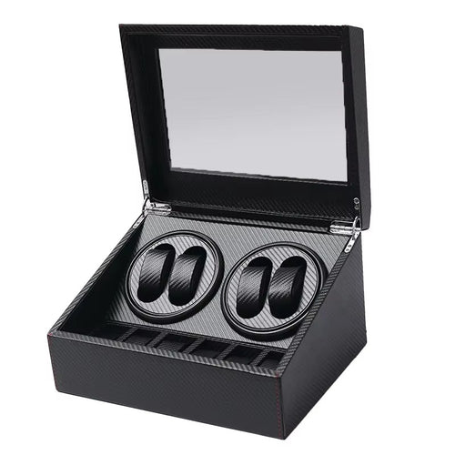 MACHER Carbon fiber 4pcs automatic watch winder box + 6pcs watch holder - Performance Driven Racing Timepieces - Richard mille, jacob&co homage Watches