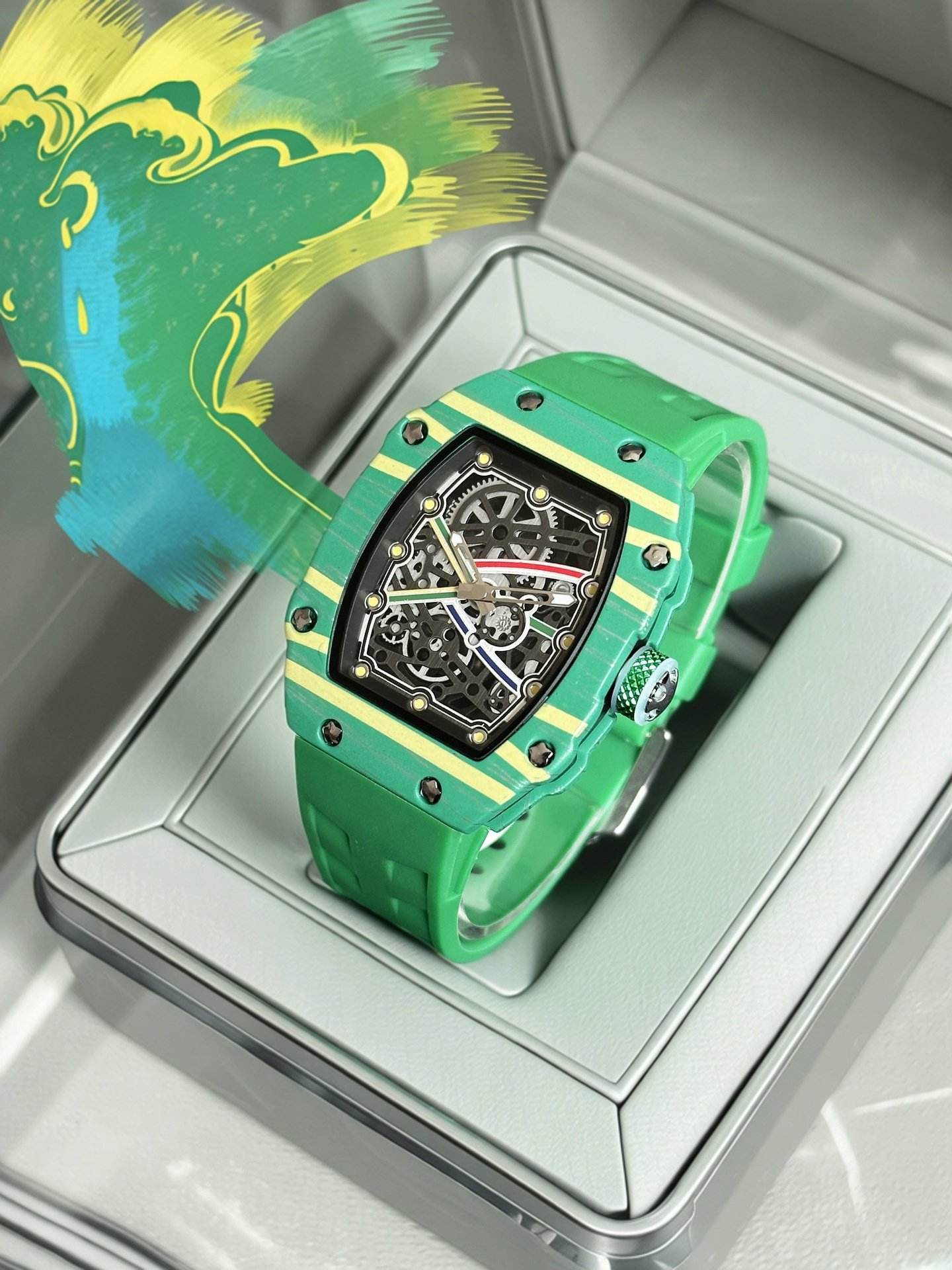 MACHER overtake (Rubber Strap) - Performance Driven Racing Timepieces - Richard mille, jacob&co homage Watches